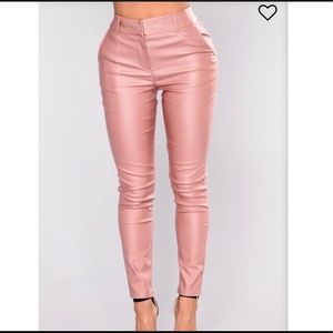 Fashion Nova Faux leather skinny pants.